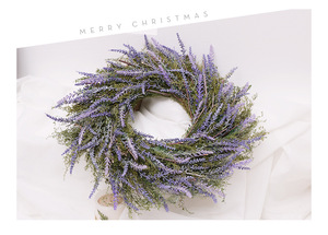 Couronnes <span class=keywords><strong>de</strong></span> lavande artificielles, 1 <span class=keywords><strong>couronne</strong></span> d'arrangement <span class=keywords><strong>de</strong></span> fleurs, décoration murale <span class=keywords><strong>de</strong></span> porte d'entrée, décoration <span class=keywords><strong>de</strong></span> mariage, 16" - Product Image 4