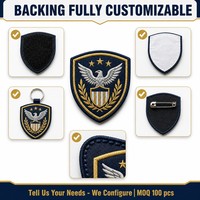 Patch brodé personnalisé avec logo, motif paysage montagneux, appliqué thermocollant pour veste, sac à dos, chapeau