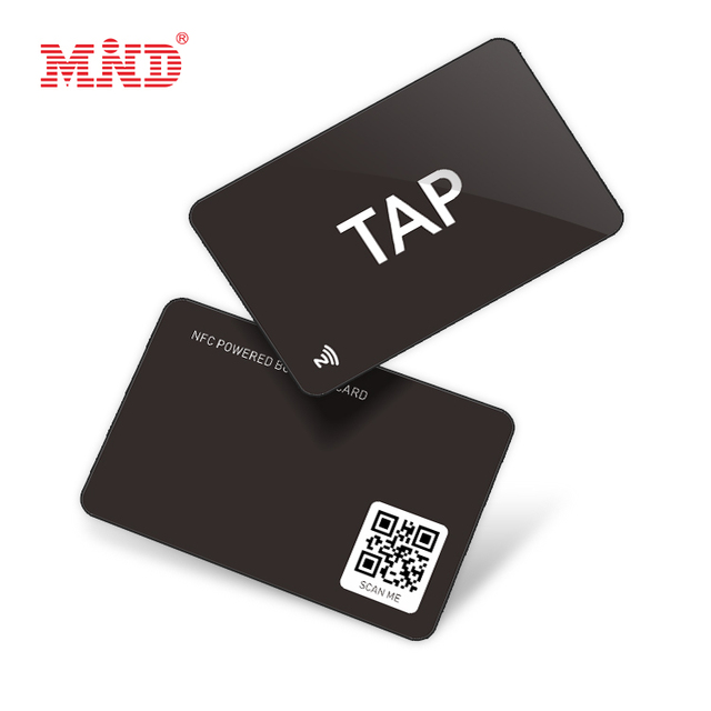 Customized Black Matte NFC Card RFID Tap Digital Business Cards