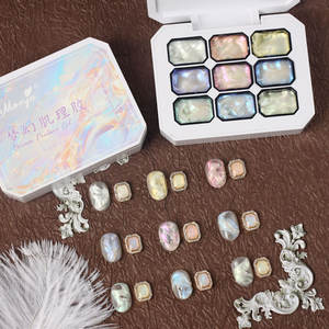 Vente chaude 9 grille Nail Art solide Pat peinture Gel vernis Non-lavage dégradé couleur floraison <span class=keywords><strong>dessin</strong></span> ongles tapotant vernis Gel - Product Image 5