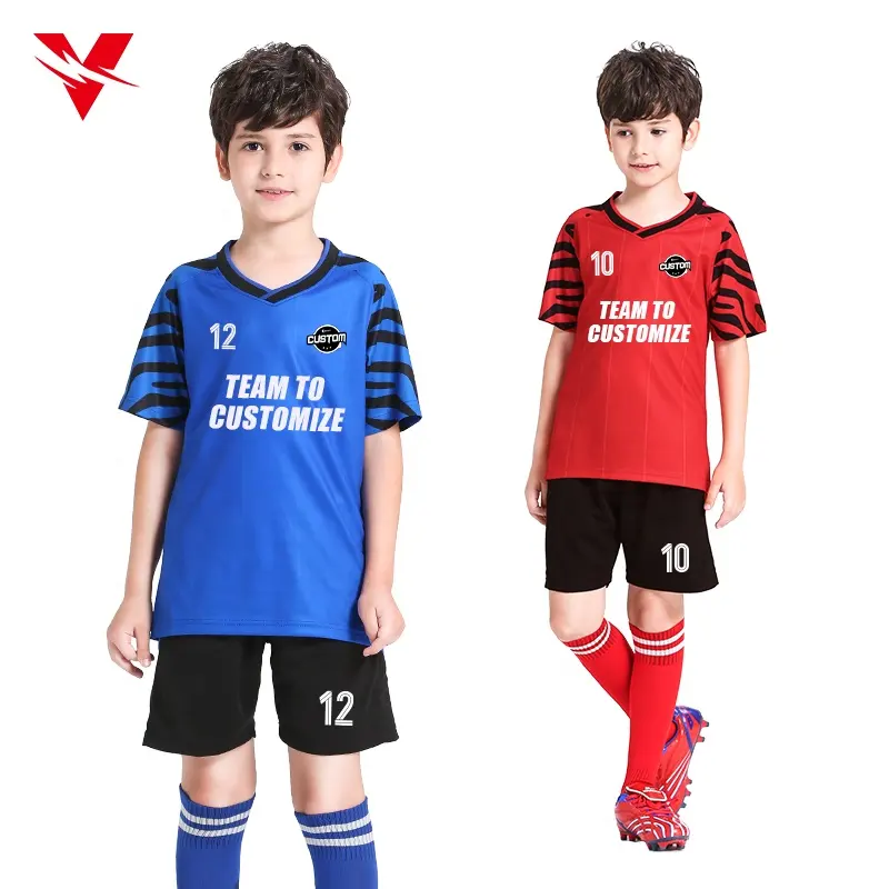 Cheap Kids Breathable Football Uniform Youth Boy Blank Football Practice Jerseys High Quality Soccer Uniform For Children S108