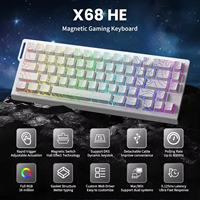 Nuevo Teclado Mecánico para Juegos Attack Shark X68 HE con Cable USB, Ergonómico, Anti-Ghosting, Interruptor Magnético de 0.01mm, 8K Sample