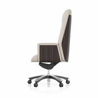 Chaise de bureau exécutive moderne en cuir, directement de l'usine, couleur personnalisable, dossier haut, pivotante, ergonomique, design imperméable