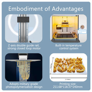 Ingrosso stampante 3d 16k stampante ad alta precisione da 10 pollici con resina Lcd che polimerizza la luce gioielli dentaria 3d stampante con filtro dell'aria e riscaldatori - Product Image 4