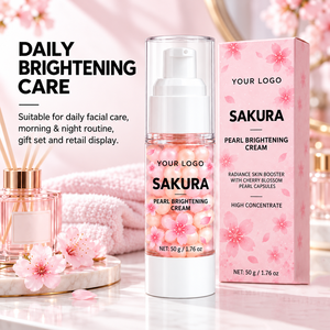 Crème éclaircissante Sakura Pearl, éclaircit la peau terne et irrégulière, nourrit la peau sèche et rugueuse, texture légère, convient à plusieurs zones. - Product Image 5