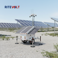 Mobiler Solarbetriebener Sicherheits-CCTV-Anhänger Intelligentes CCTV-Kamerasystem Teleskopischer Elektrischer Mast IP67 Wasserdicht 10800WH Leistung
