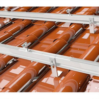 Rail de montage de panneau solaire en aluminium anodisé, support de toit, kit de montage sur toit avec résistance au vent de 42 m/s pour toit en métal