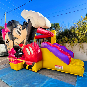 Château gonflable commercial <span class=keywords><strong>Mickey</strong></span> Mouse avec toboggan, château gonflable pour enfants, château gonflable en forme de souris de dessin animé à vendre - Product Image 5