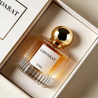 Botellas de Perfume de Vidrio Cilíndricas de Estilo Vintage de Alta Gama con Logotipo Personalizado en Color, 30ml/50ml/100ml, con Pulverizador y Caja de Empaque