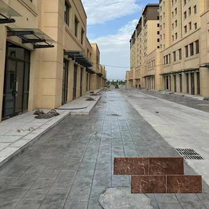 Adoquín de Hormigón Estampado con Textura de Pizarra Rústica en Gris Terracota, <span class=keywords><strong>Baldosas</strong></span> de Cemento Entrelazadas Duraderas para Plazas y Aceras - Product Image 5