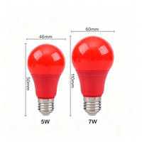 Ampoules LED A19 en gros, AC85~265V, 5W, 7W, 9W, corps en aluminium recouvert de plastique, usage résidentiel, ampoules LED E27