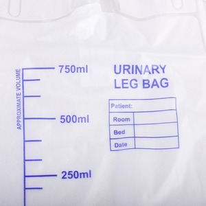Disposable <b>leg</b>-strap drainage bag, 750ml, for home use, with cross-shaped fixation straps to prevent backflow. - Product Image 4