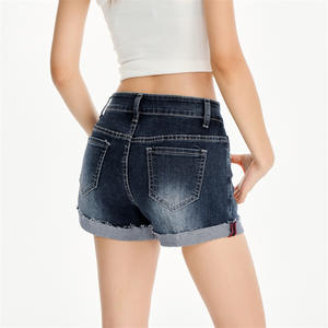 กางเกงขาสั้นผ้ายีนส์แต่งพู่สำหรับผู้หญิงกางเกงขาสั้นมินิเอวต่ำแนวสตรีทแวร์กางเกงยีนส์ขาสั้นคาวบอย Y2k วินเทจ2000ยุคเสื้อผ้าฮาราจูกุสำหรับฤดูร้อน - Product Image 5