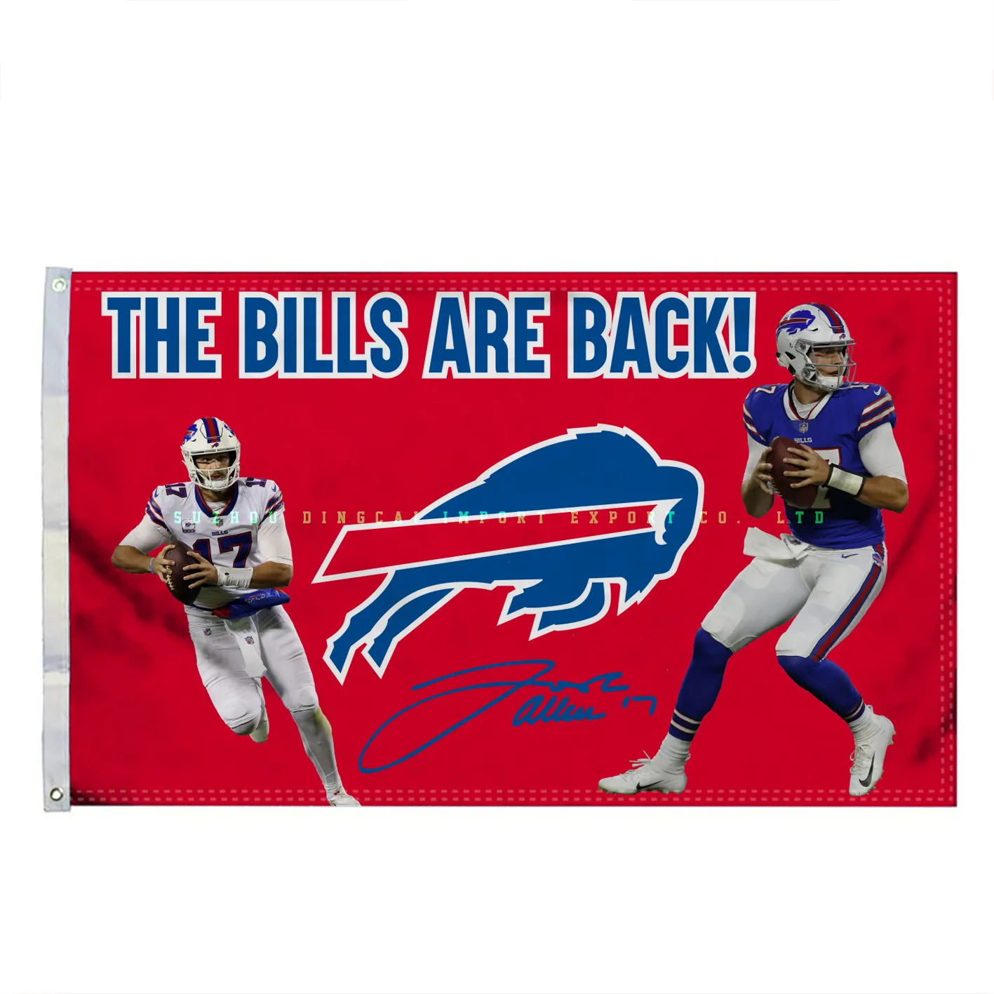 Buffalo faturaları bayrak yüksek kalite 100% polyester abd futbol takımı afiş bayrağı