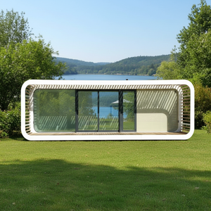 Container Modulare Pieghevole a Due Piani Staccabile da 20 piedi, Capsula Mobile Apple Cabin, Villa Impermeabile Nera per Giardino/Casa - Product Image 2