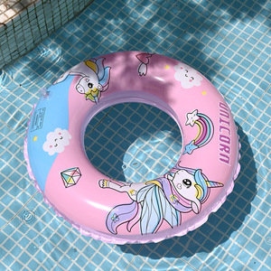 TANYOZHE Kids Inflatable Swim Ring Cartoon Print Anti-Tip Float For Swimming Pool Use - Product Image 3