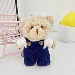 Llavero <span class=keywords><strong>de</strong></span> oso <span class=keywords><strong>de</strong></span> peluche texturizado Kawaii con overol <span class=keywords><strong>de</strong></span> pana, colgante <span class=keywords><strong>de</strong></span> animal <span class=keywords><strong>de</strong></span> peluche para bolso, muñeco <span class=keywords><strong>de</strong></span> juguete color rosa rubor, regalo <span class=keywords><strong>de</strong></span> Navidad 10cm - Product Image 2