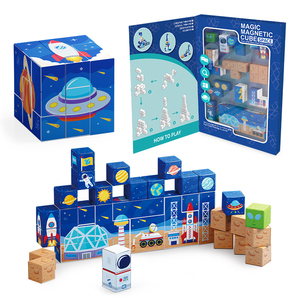 3D cubo magico a forma di Puzzle <span class=keywords><strong>cognitivo</strong></span> ufficio Stress sollievo Flip cubo magnetico giocattolo Set di plastica giocattolo per <span class=keywords><strong>autismo</strong></span> confezionato - Product Image 5
