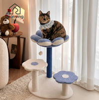 Tour d'escalade pour chat en forme de fleur, multi-niveaux, avec lit en peluche et poteau à gratter en sisal, vente en gros