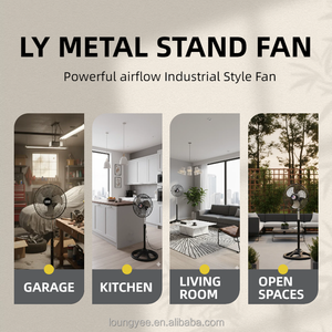 3 in 1 Metal Desk Wall Pedestal <b>Fan</b> Mechanical Adjustable Height Oscillating Energy Efficient for Household Use Ly-1001 - Product Image 2