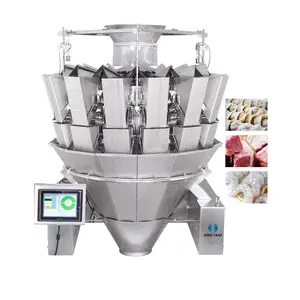 14 heads multihead combination weigher with 10inch touch screen 1.6L dimple hoppers