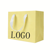 Sacs de shopping en carton kraft premium rose de luxe avec ruban personnalisé pour chaussures et vêtements, cadeaux