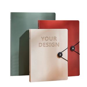 Refillable A5 Loose <b>Leaf</b> Notebook Minimalist PP Cover Ring Binder with Elastic Strap Closure for School & Office Stationery - Product Image 1