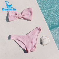 Bikini sexy pour adolescentes de 18 ans, maillot de bain pour jeunes filles, hautement extensible, deux pièces, bikini sans bretelles, fabricant