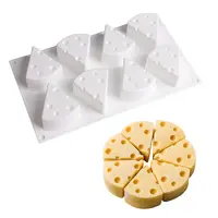 Molde de silicone para cozimento 3d, faça você mesmo, bloco de queijo, bolo, fondant, chocolate, argila, molde de silicone, decoração de bolo