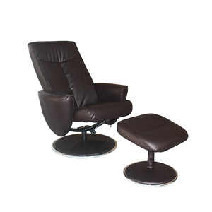 Sillón Reclinable de Cuero PU Cómodo con <span class=keywords><strong>Taburete</strong></span>, Precio de Fábrica, Silla de Ocio para TV en Casa - Product Image 1