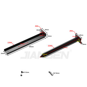 JIANSEN Kit de réparation de poteau de clôture en acier pour réparation de poteau de clôture en <span class=keywords><strong>bois</strong></span> noir incliné - Product Image 2
