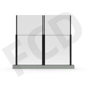 Barandilla de vidrio ajustable en altura Pantalla de viento <span class=keywords><strong>Cortavientos</strong></span> retráctil de aluminio - Product Image 6