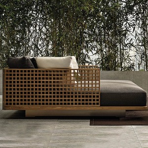 Hotel Garden Outdoor Solid Wood Waterproof Swimming Pool Chair Sun Lounger Garden Patio <b>Sunbed</b> Sun Loungers Daybed Patio Sun Bed - Product Image 3