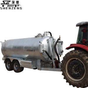 Remolque cisterna de remolque de tractor Remolque de tanque de vacío 10CBM para transporte de tumbas sépticas - Product Image 5