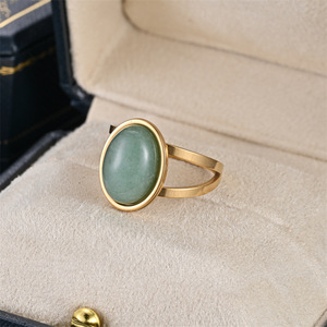 Bagues populaires en pierre naturelle taillée pour hommes et femmes, bagues élégantes et exquises en pierre de tigre, fabricant en gros de style ethnique - Product Image 5