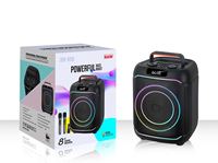 Enceinte Bluetooth d'extérieur JBR-819 avec basses puissantes 7.4V 40W, 2 boutons, batterie lithium 7.4V 3600mAh et lumières RGB pour les fêtes