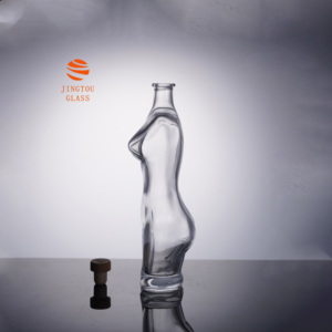 Botella de Vidrio de Lujo de 250ml 500ml para Moldear el Cuerpo de la Mujer, Apta para Ron, Vodka, Whisky, Tequila - Product Image 3