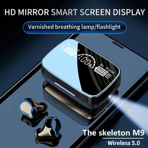 Écouteurs intra-auriculaires sans fil <span class=keywords><strong>M9</strong></span> TWS, casque d'écoute, avec écran miroir, étanche, stéréo 9D, HiFI, HD, pour le Sport, la course - Product Image 3