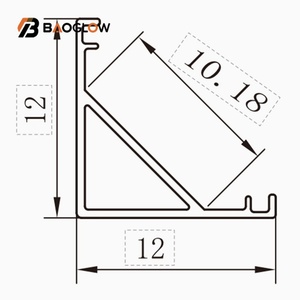 Perfil de aluminio para tira de LED, lámpara de esquina empotrada en el techo, perfil de luz LED de 12*12, precio de fábrica - Product Image 6