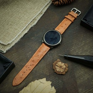 Ostrich Skin Soft 20mm 42mm Leather Sport Watch Bands Quick Release Genuine Leather Straps for Watch Ultra - Product Image 5