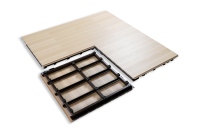 Système de plancher en bois dur réglable pour salle de sport Hockey Gym Système de plancher en bois d'érable Sports Carreaux de cour en bois pour terrain de sport intérieur extérieur