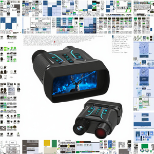 משקפי ראיית לילה דיגיטליים לציד NV2183 עם מסך גדול 4.5 אינץ', רזולוציית 4K, 36 מגה פיקסל, אינפרא אדום, זום X8, סוללה 4000mAh, טווח 350-400 מטר, 7 רמות בהירות - Product Image 4