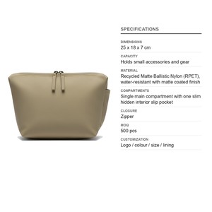 Pochette Organisateur Balistique Recyclée pour Pickleball, Finition Mate, Logo Personnalisé, Vente en Gros, Pochette pour Balles de Tennis - Product Image 6
