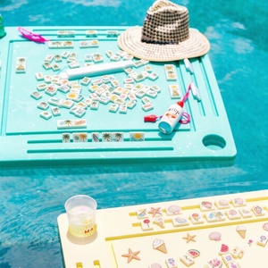 Tapis de jeu flottant de luxe pour Mahjong, billard, dominos, Rummy, avec porte-gobelets, pour fêtes sur la plage, 32, 33, 34 pouces - Product Image 5