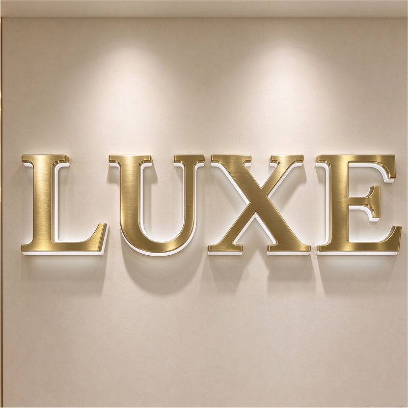 3D Backlit LED Letter Sign Stainless Steel Acrylic Logo Signage IP65 ...