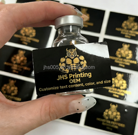 Étiquettes personnalisées pour flacons de peptides de qualité médicale PET 3ml 5ml 10ml, autocollants pour peptides, emballage plat, hologramme UV localisé, vinyle