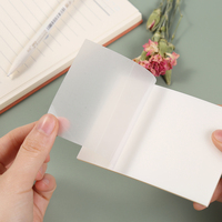 Bloc-notes transparent auto-adhésif 7*9.5cm étanche et N-Time avec 50 feuilles, 1 pièce
