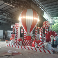 Ballon à air chaud en fibre de verre grandeur nature de 300 cm, sculpture durable, imperméable et résistante aux UV, idéal pour la décoration commerciale et les fêtes