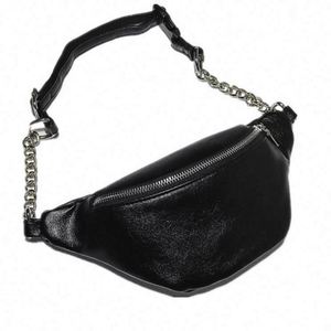 Échantillon gratuit Sac banane multi-usage de luxe imperméable en PU pour femmes avec chaîne - Product Image 1