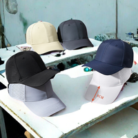 Gorras de Béisbol Personalizadas con Logotipo, Ajustables, de Secado Rápido, Impermeables, con Malla Cortada a Láser, Visera Curva y Cierre a Presión para Hombre